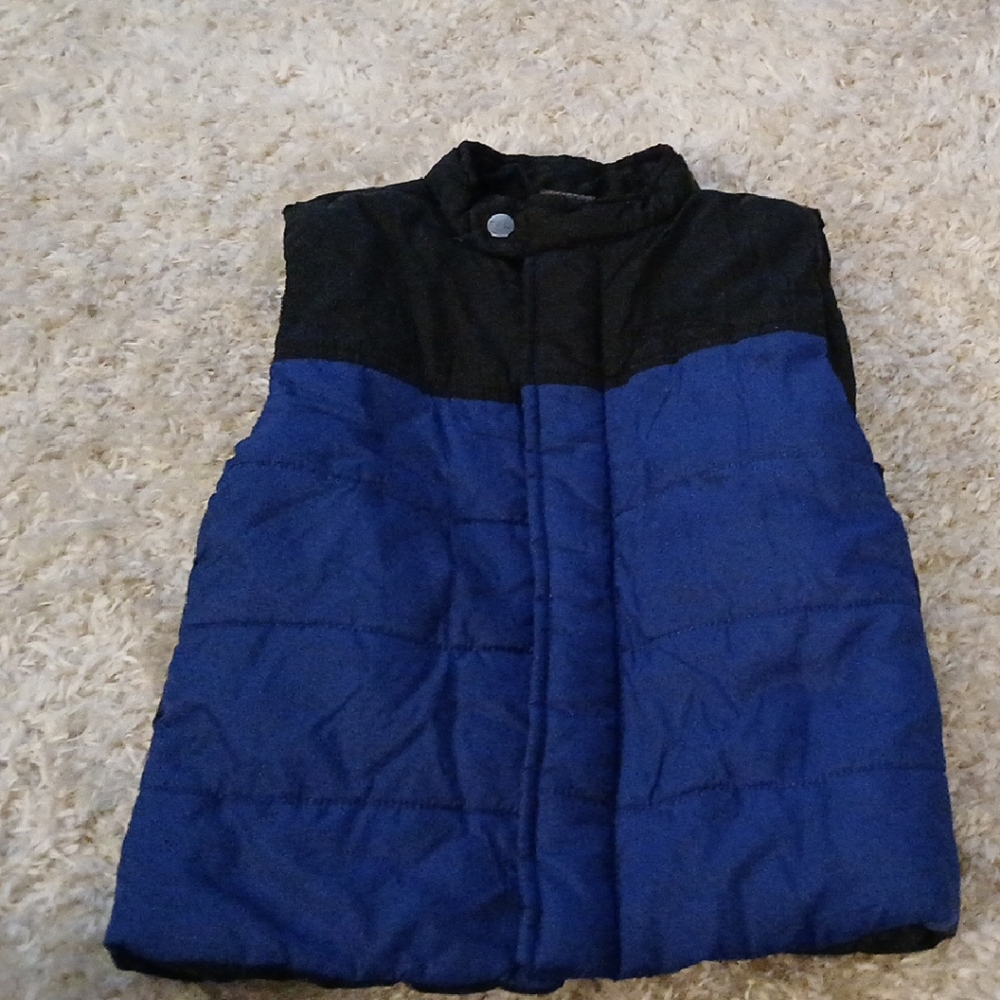 Kenneth Cole Reaction Blue and Black Puffer Jacket